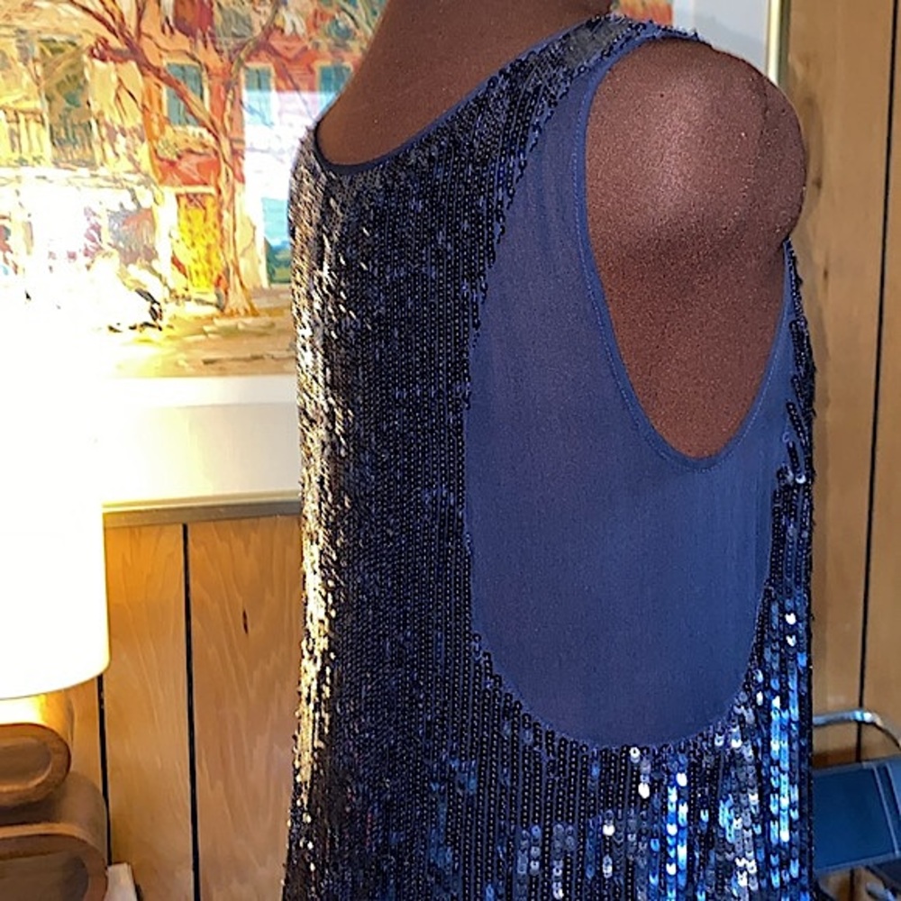 Nicole Miller sequined silk cocktail dress - Picture 12 of 15